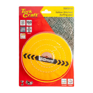 Buffing Pad Soft 150Mm To Fit 12.5Mm Arbor/Spindle - Yellow
