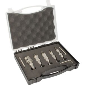 Hole Saw Set Tct 5Pc 16,20,22,25.32Mm For Metal C/W Carry Case