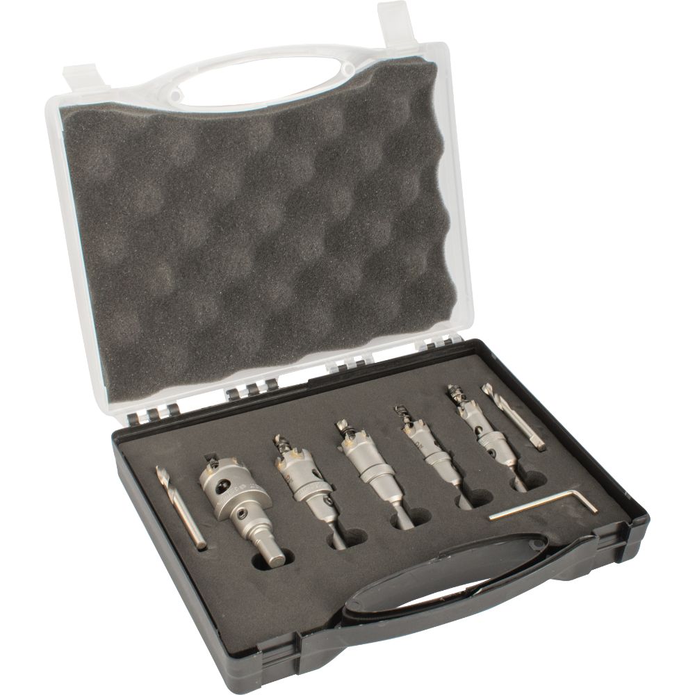 Hole Saw Set Tct 5Pc 16,20,22,25.32Mm For Metal C/W Carry Case