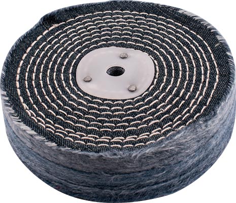 Colour Buff/Mop 150Mm X 3 Section X 30Mm Thick 1/2' Hole