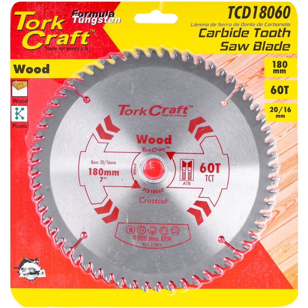 Blade Tct 180 X 60T 20/16 General Purpose Combination