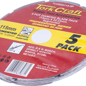 Diamond Blade Segmented 115Mm Professional Bulk 5 Pack