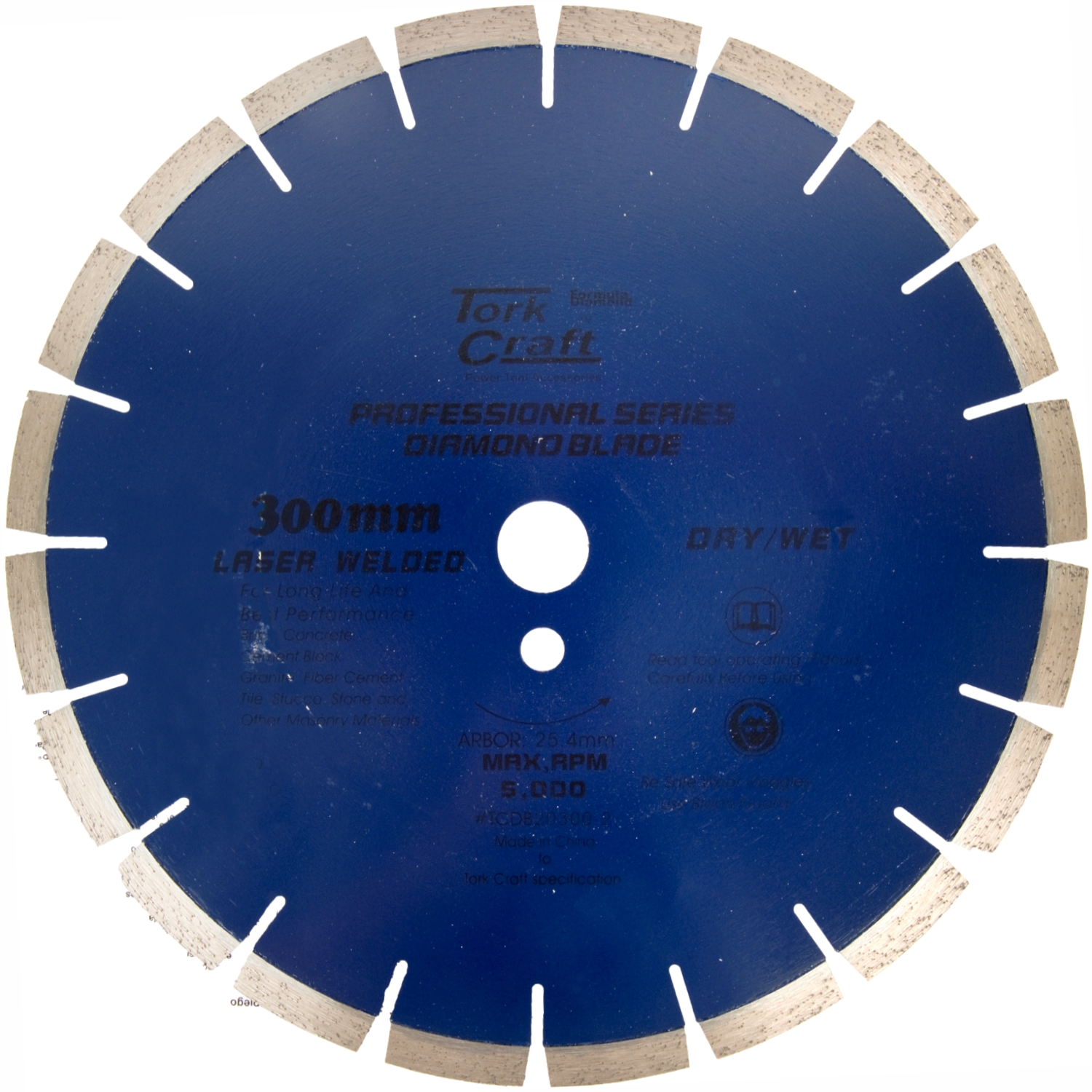 Dia. Blade 300X12X25.4Mm Gen. Purp. Laser Welded Segmented