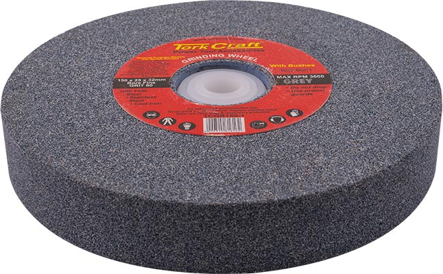 Grinding Wheel 150X25X32Mm Bore Fine 60Gr W/Bushes For Bench Grinder