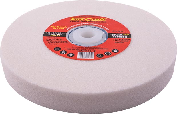 Grinding Wheel 150X20X32Mm Bore 60Gr W/Bushes For B/G White