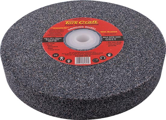 Grinding Wheel 150X25X32Mm Bore Coarse 36Gr W/Bushes For Bench Grinder