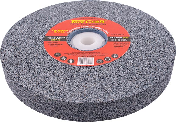 Grinding Wheel 150X20X32Mm Black Coarse 36Gr W/Bushes For Bench Grin