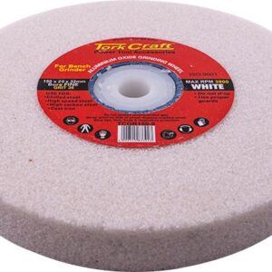 Grinding Wheel 150X20X32Mm White Coarse 36Gr W/Bushes For Bench Grin