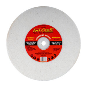 Grinding Wheel 200X25X32Mm White Coarse 36Gr W/Bushes For Bench Grin