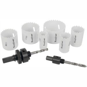 Holesaw Set 9Pc In Case Bi-Metal 22 29 35 44 51 64Mm