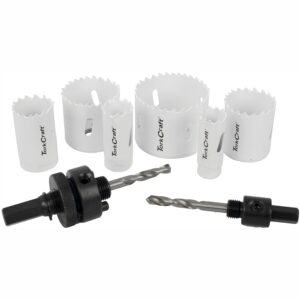 Holesaw Set 9Pc In Case Bi-Metal 19 22 29 38 44 57Mm