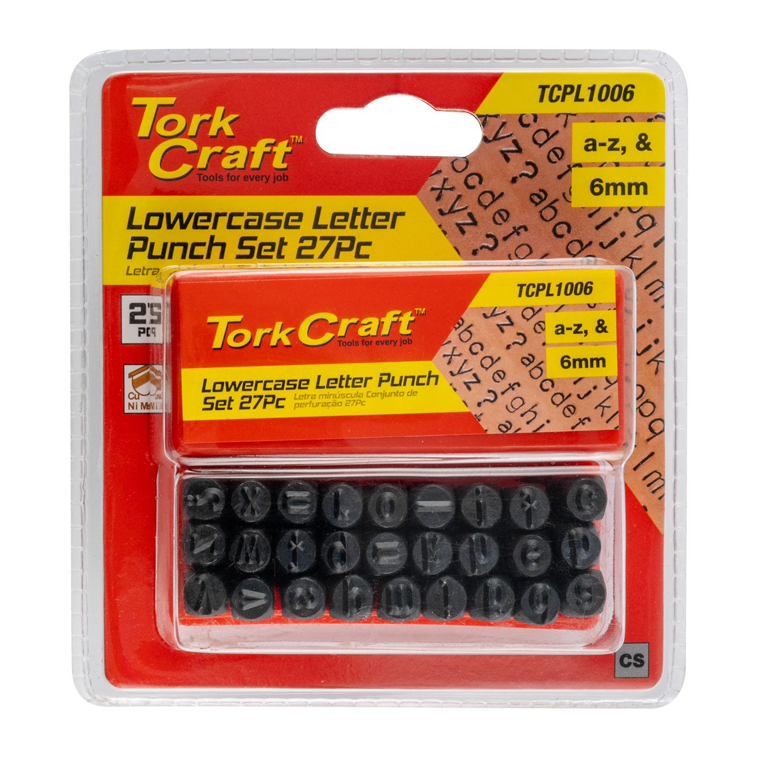 Letter Punch Set 6Mm (A-Z) Capital Black Finish