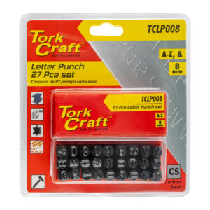 Letter Punch Set 8Mm (A-Z) Capital Black Finish
