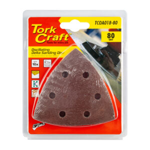 Oscillating Sandpaper A/O 93Mm 10Pc Delta Shape 80Grit