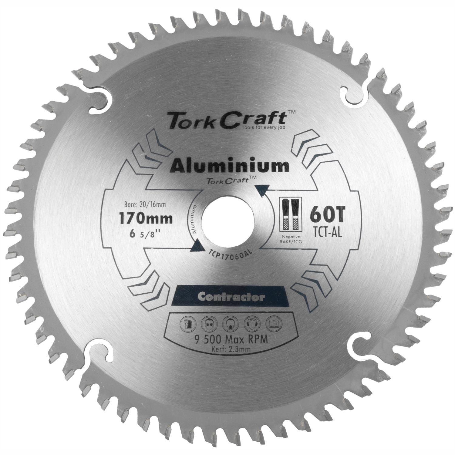 Blade Contractor Alum 170 X 60T 20/16 Circular Saw Tct