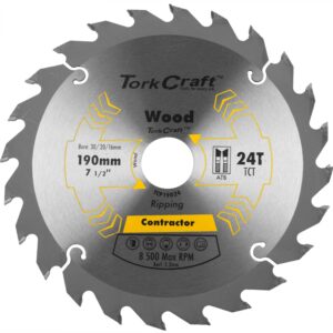 Blade Contractor 190 X 24T 30/20/16 Circular Saw Tct