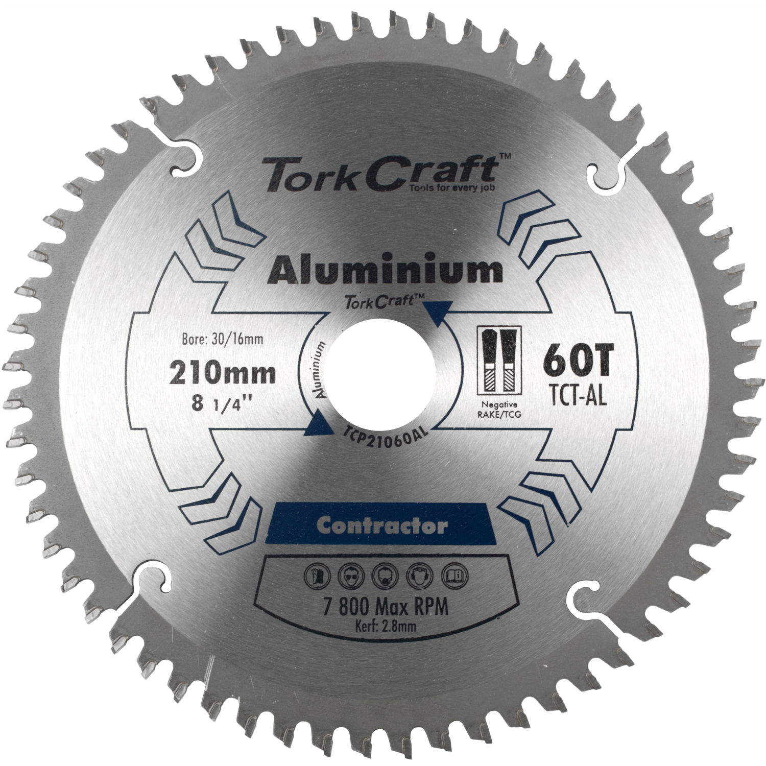 Blade Contactor Alum 210 X 60T 30/16 Circular Saw Tct
