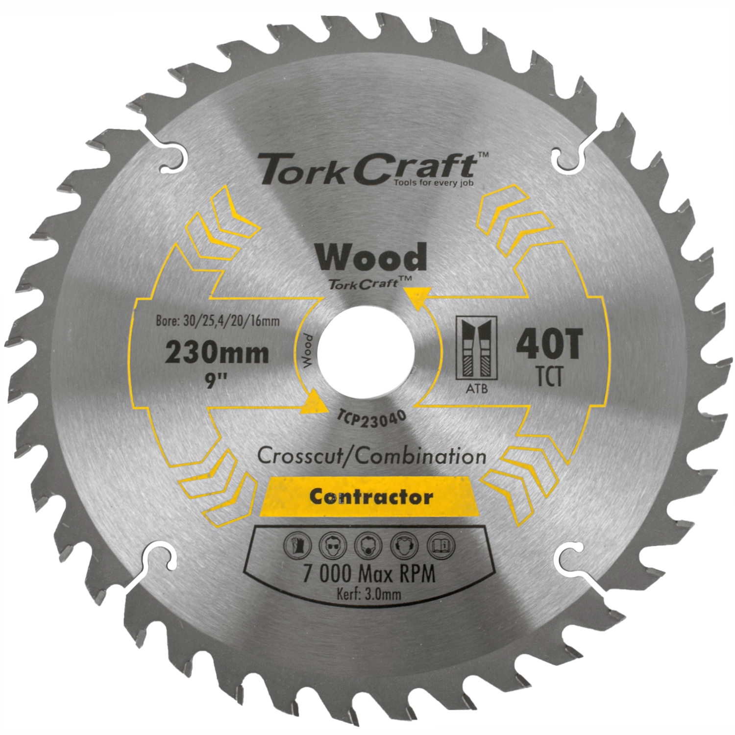 Blade Contractor 230 X 40T 30/1/20/16 Circular Saw Tct