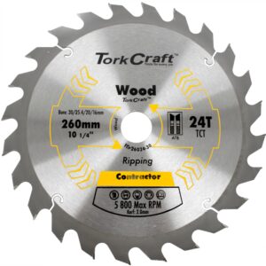 Blade Contractor 260 X 24T 30/1/20/16 Circular Saw Tct