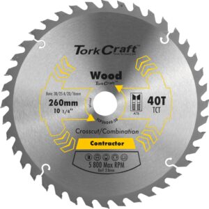 Blade Contractor 260 X 40T 30/1/20/16 Circular Saw Tct