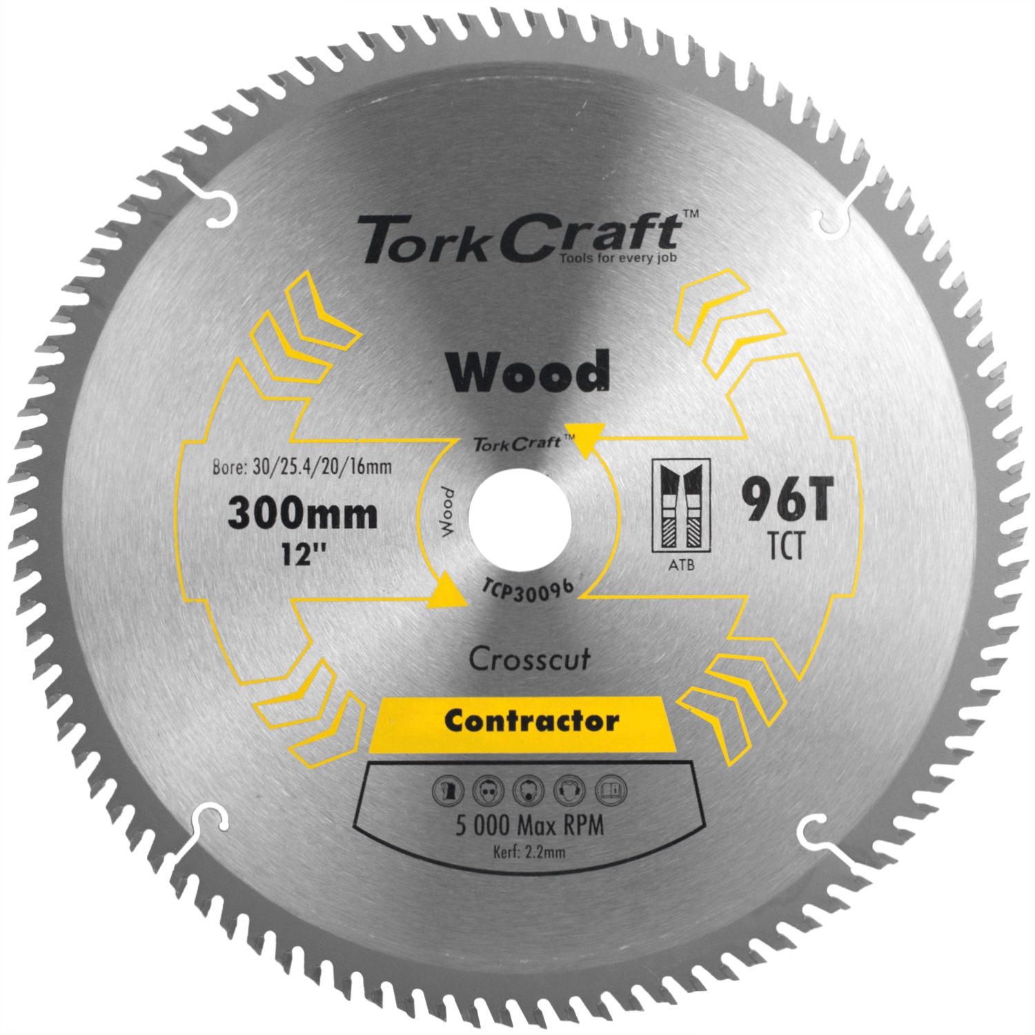 Blade Contractor 300 X 96T 30/1/20/16 Circular Saw Tct