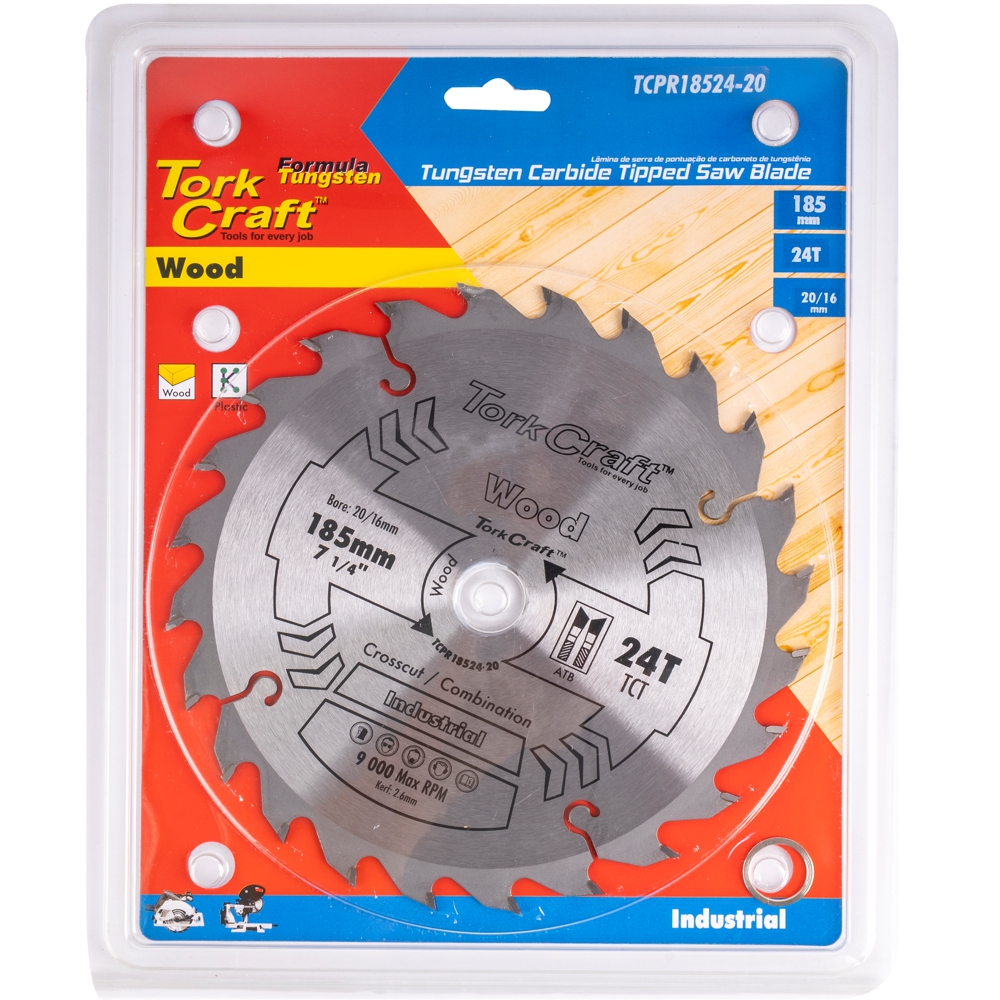 Blade Tct 185 X 24T 20/16 Atb Positive Profesional Industrial