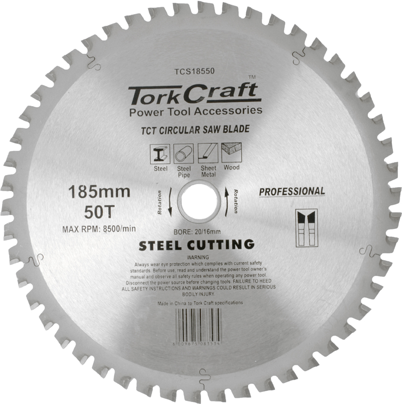 Tct Blade Steel Cutting 185X50T 20/16