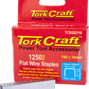 Flat Wire Staple 16G X10.6Mm X 10Mm T50 1250Pc C/Steel For Tcsg0210