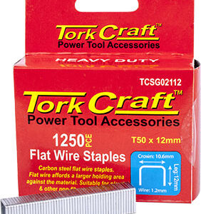 Flat Wire Staple 16G X 10.6Mm X 12Mm T50 1250Pc C/Steel For Tcsg0210