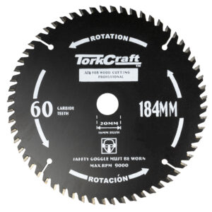 Saw Blade Thin Kerf 184 X 60T 20/16 Tct