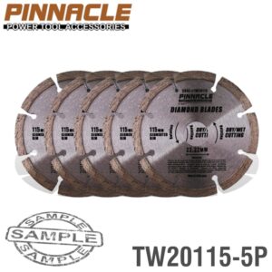 Diamond Blade Seg 115Mm Pinnacle ( 5 Pack )